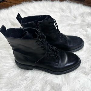 Sam Edelman Black Leather Combat Boots